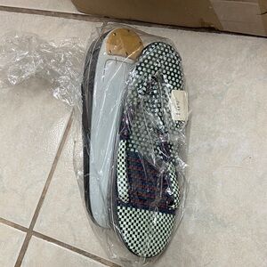 Vintage Japanese Stylish Checkered Slip-On Sandals